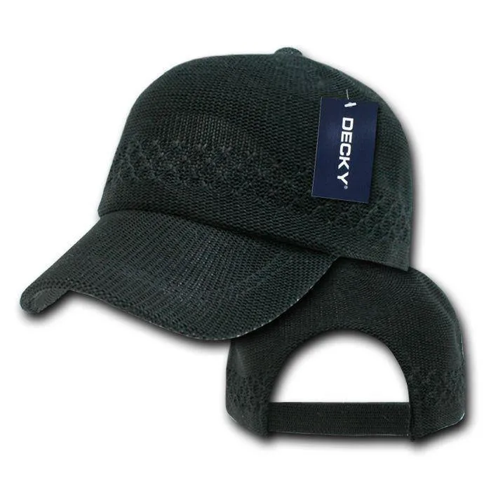 1 Dozen Classic Decky Crocheted Knitted Style Baseball Caps Hats Wholesale Lots!