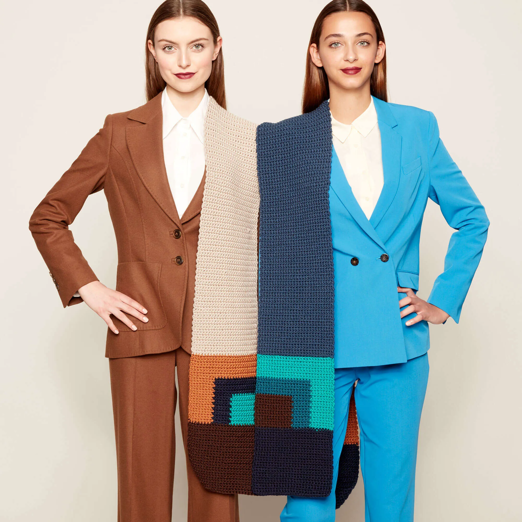 Caron X Pantone Color Block Crochet Scarf