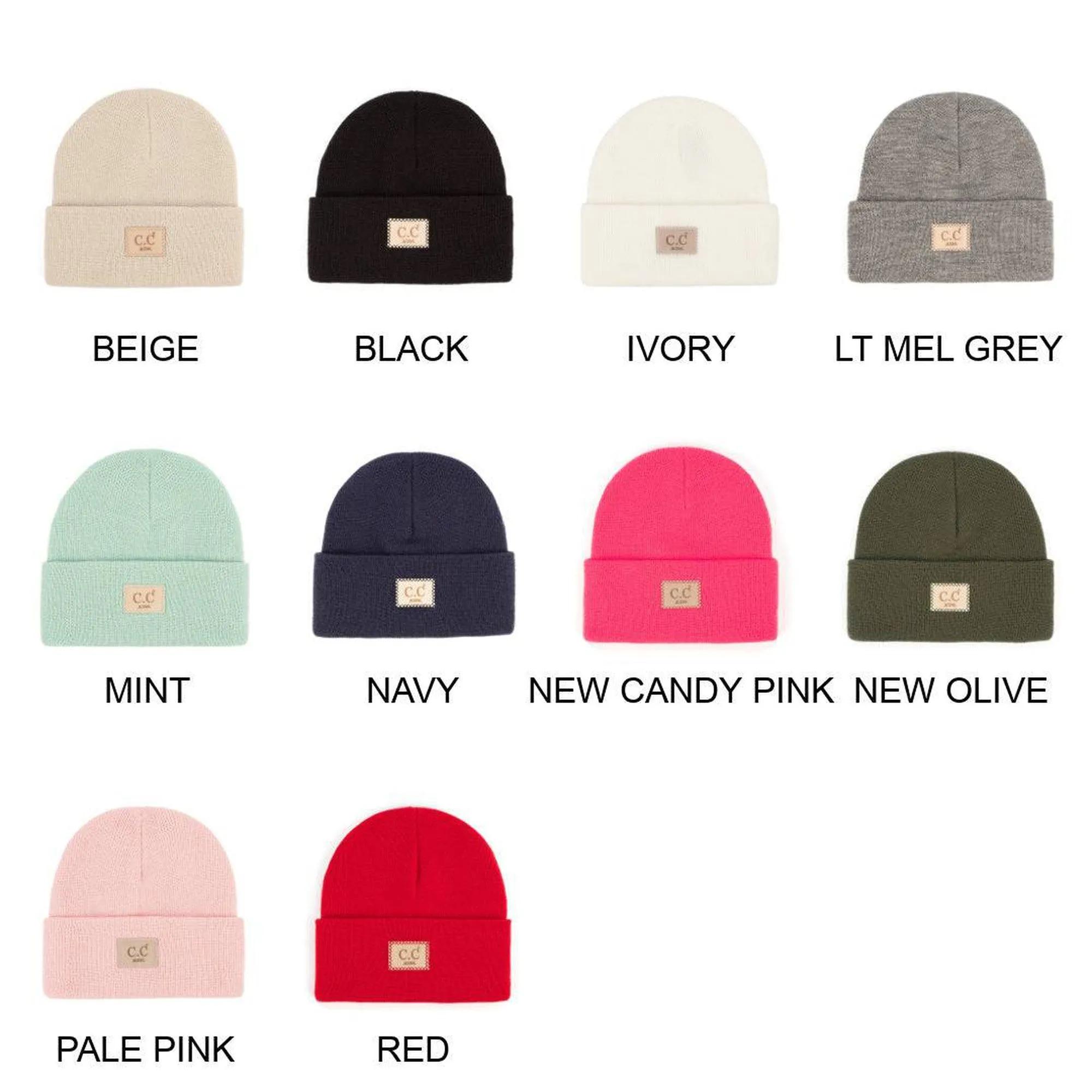 CC Kids Classic Unisex Ribbed Beanies Hats
