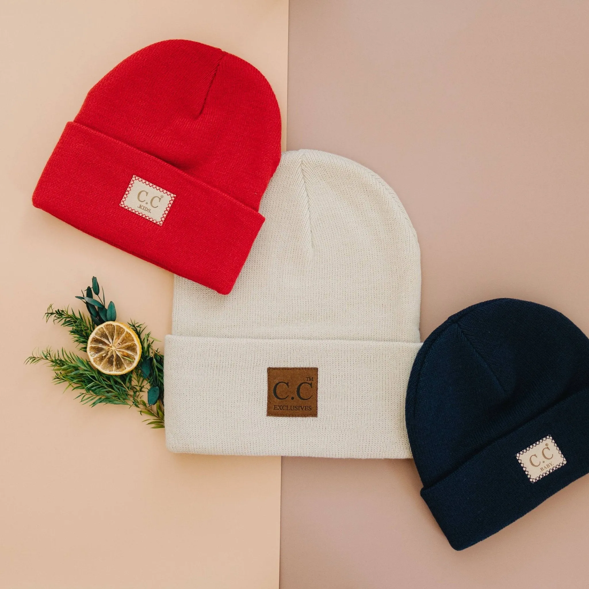 CC Kids Classic Unisex Ribbed Beanies Hats