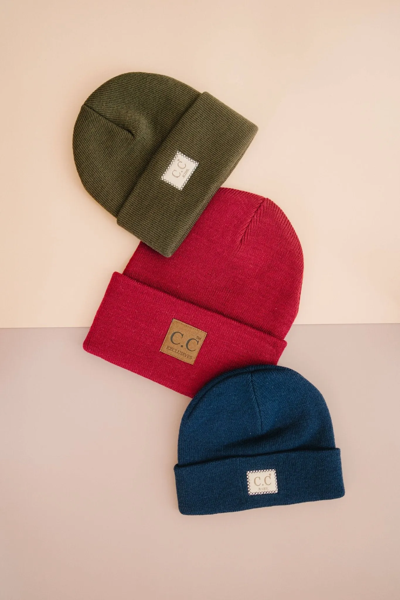 CC Kids Classic Unisex Ribbed Beanies Hats