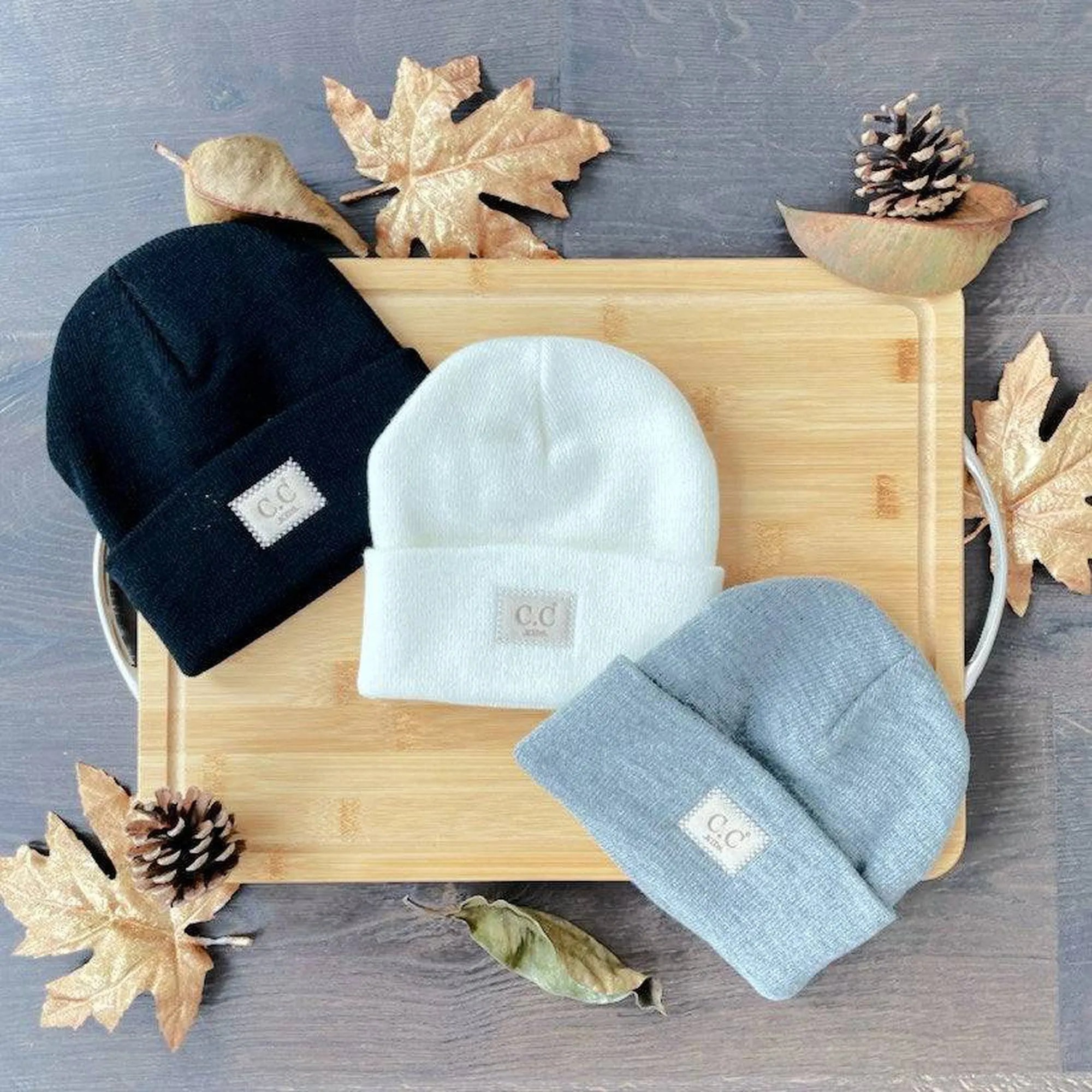 CC Kids Classic Unisex Ribbed Beanies Hats