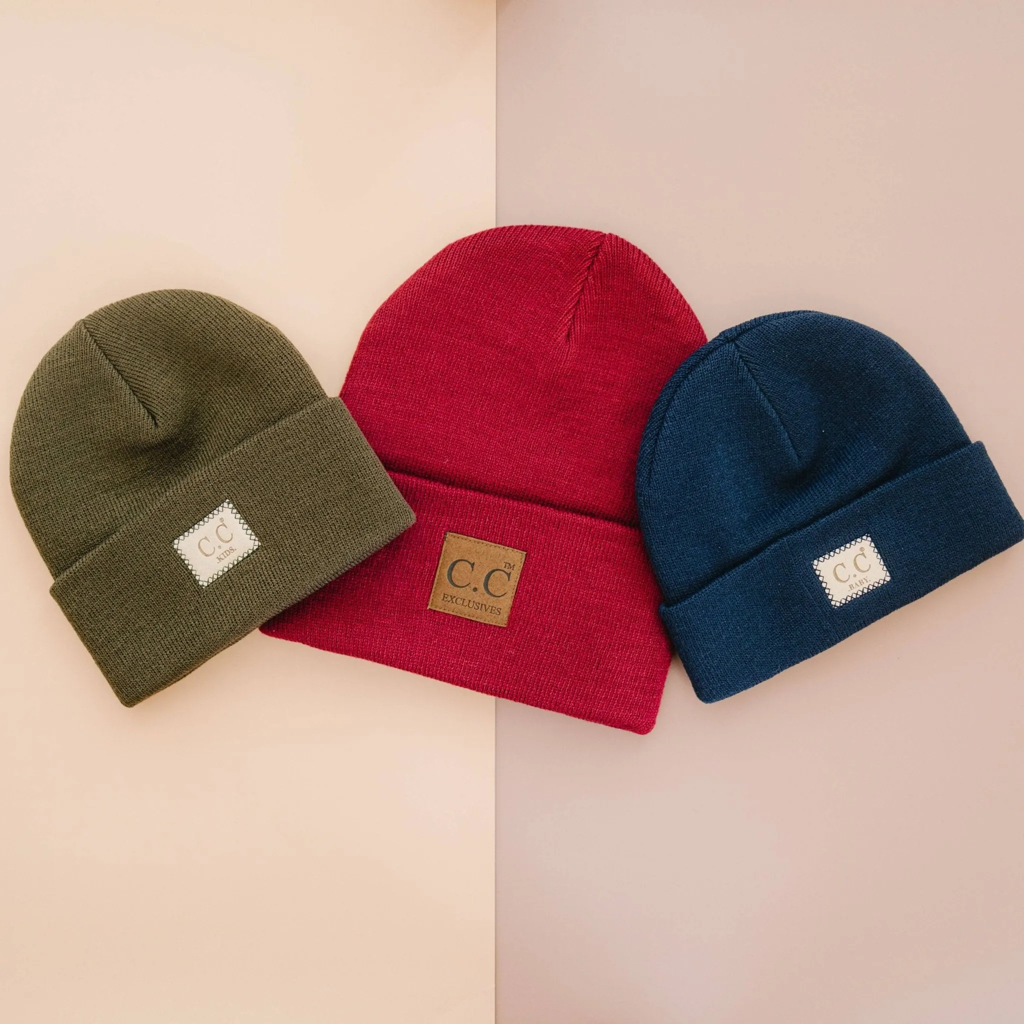 CC Kids Classic Unisex Ribbed Beanies Hats
