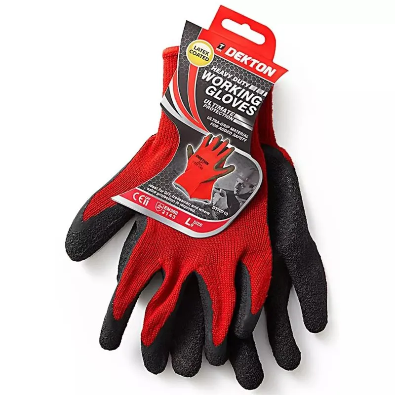 Dekton Latex Coated Heavy Duty Gloves Large - Case of 12