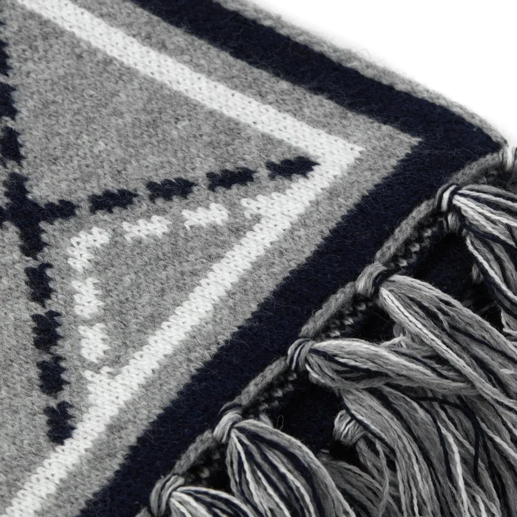 Holland Cooper Monogram Scarf Grey Marl in Grey