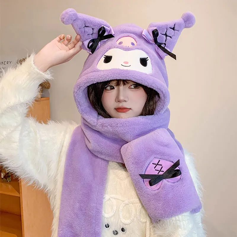 Kuromi Jirai Kei Hat Scarf