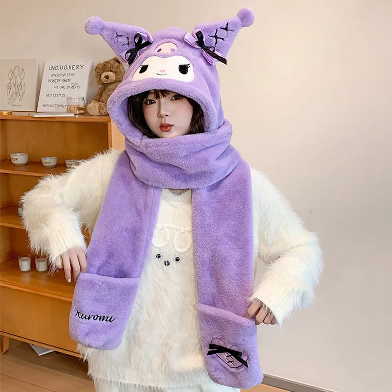 Kuromi Jirai Kei Hat Scarf