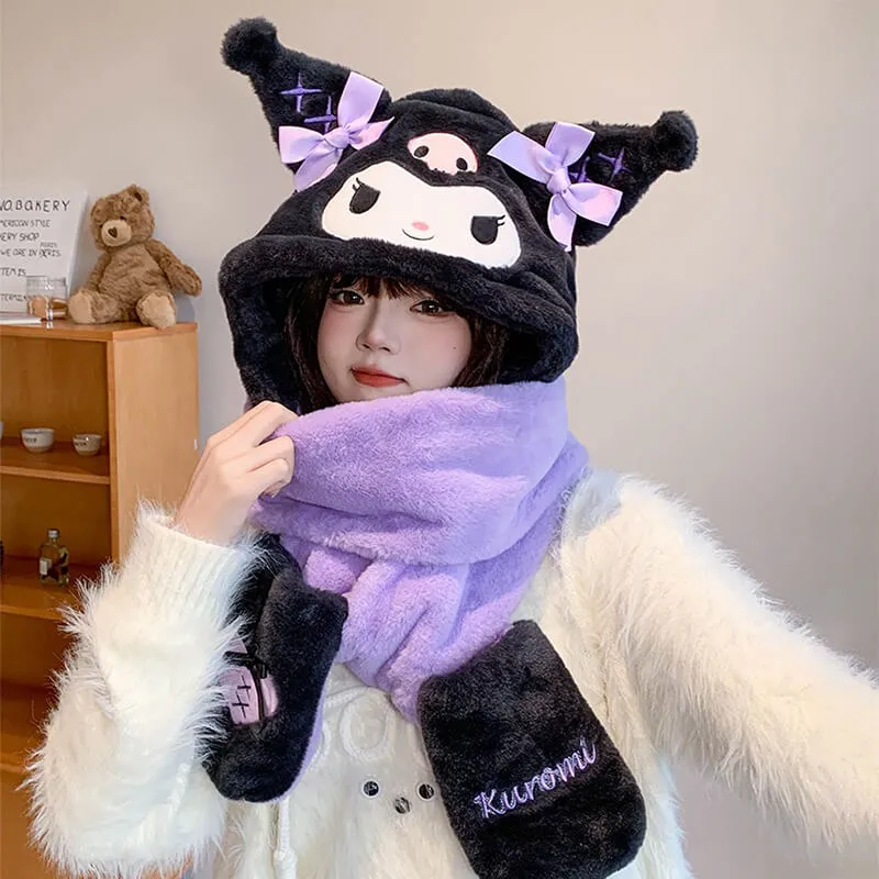 Kuromi Jirai Kei Hat Scarf