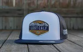 LOST CALF FLAT DESERT NAVY/WHITE HAT