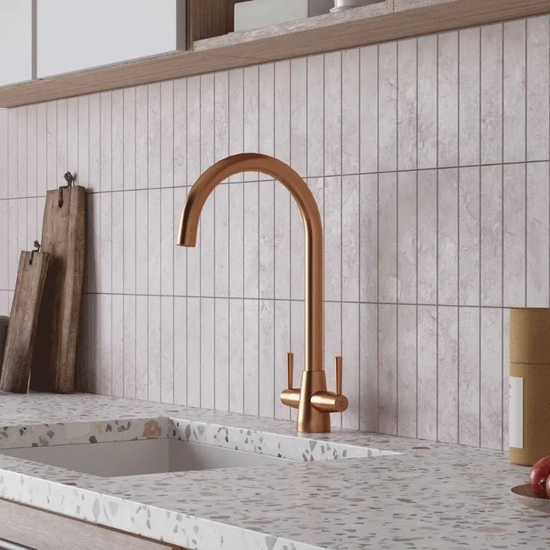 Lusso Twin Lever Kitchen Tap - All Colours