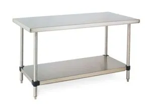 Metro WT367FS 36" x 72" Stainless Steel Work Table with Stainless Steel Bottom Shelf