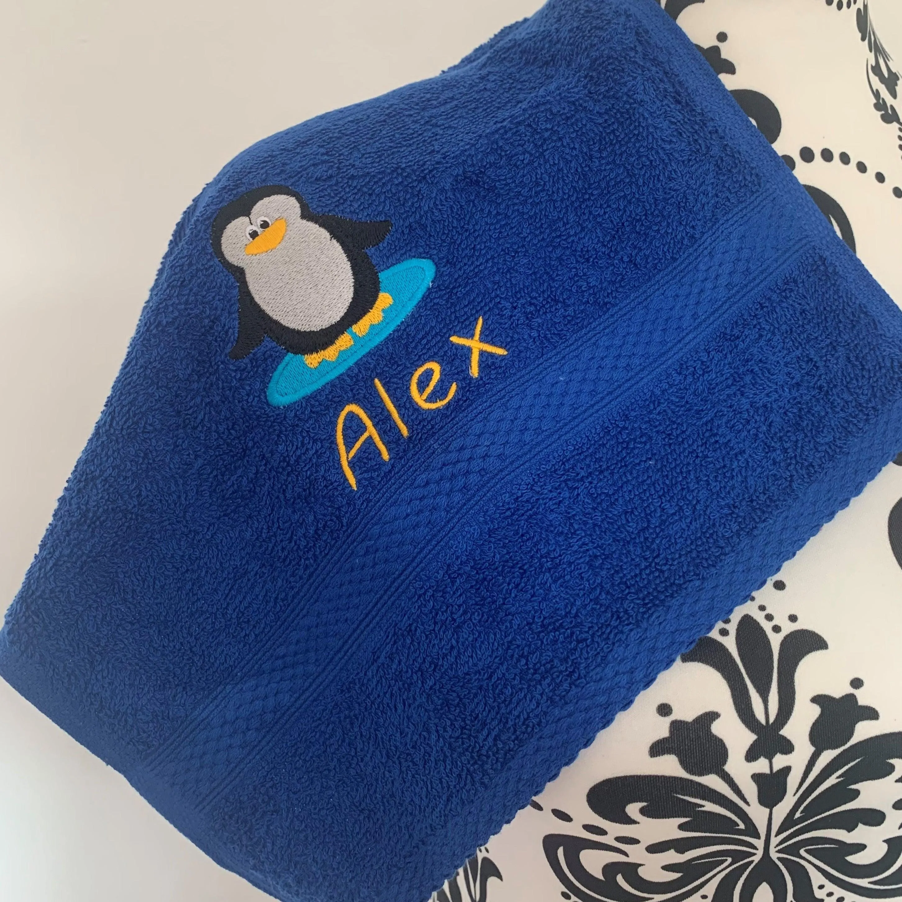 Penguin Puddle Towels - Personalised