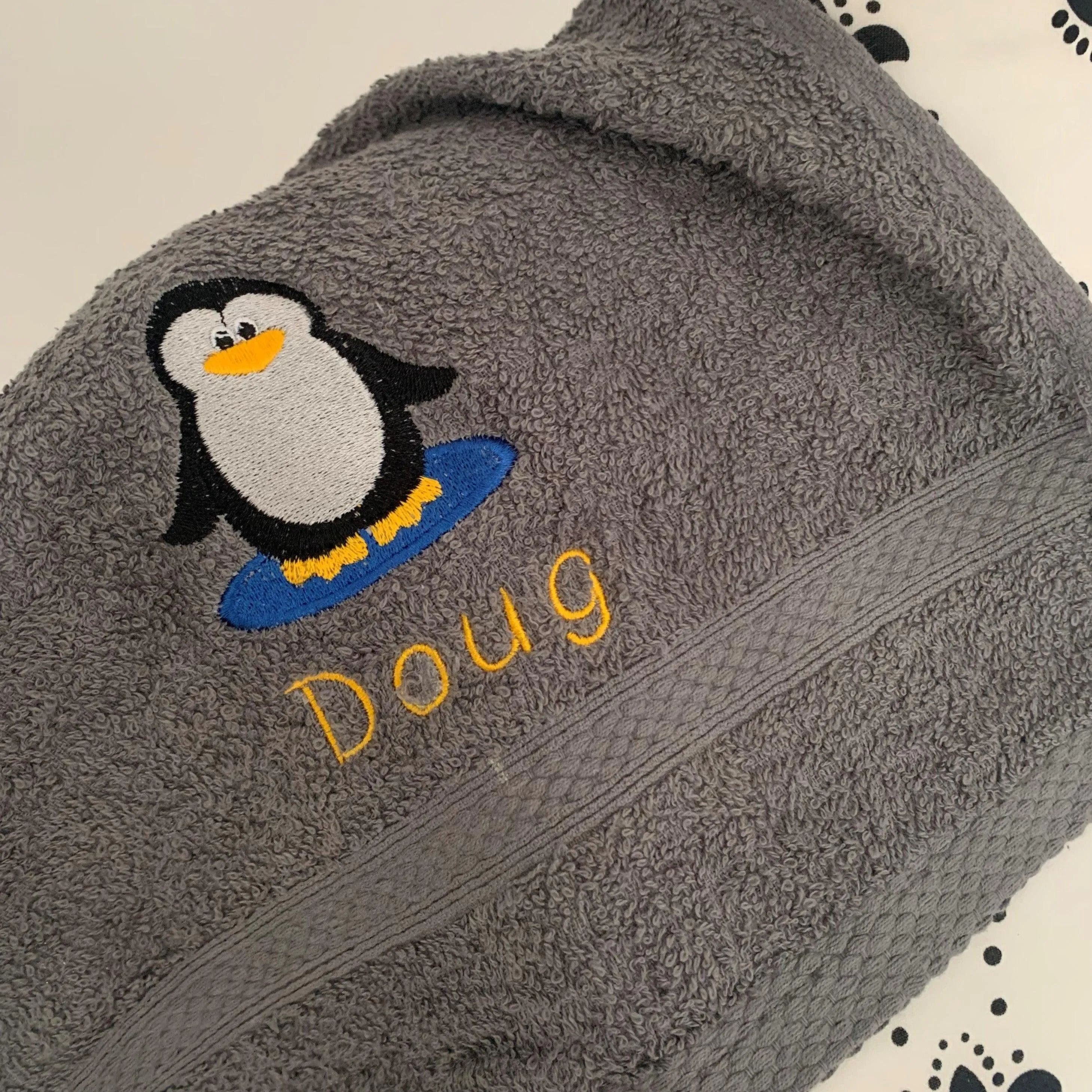Penguin Puddle Towels - Personalised