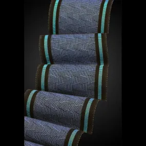 RED Scarf or shawl in Perfect Blue and Turquoise, Sosumi Weaving by Pamela Whitlock