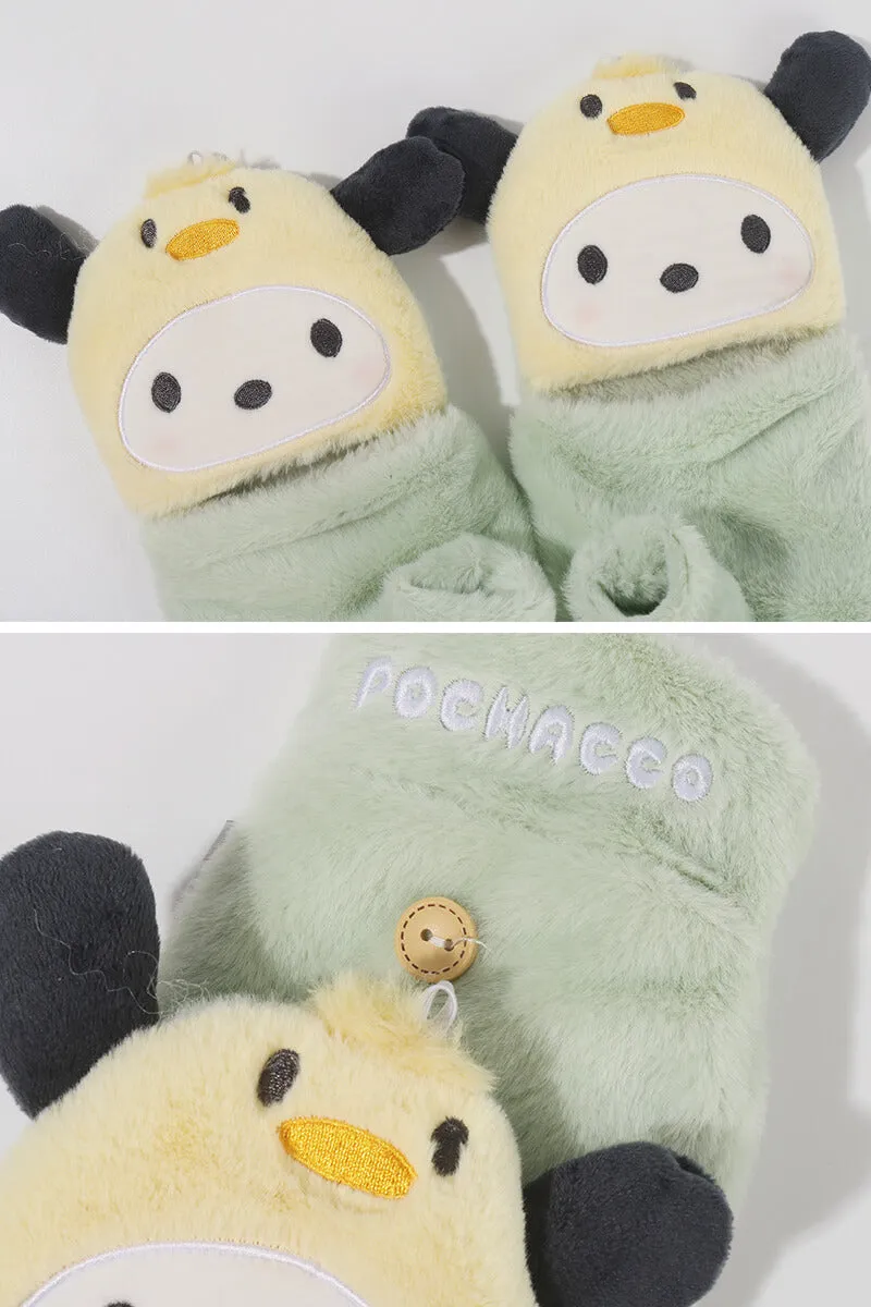 Sanrio Friend Plushie Flip Convertible Mittens