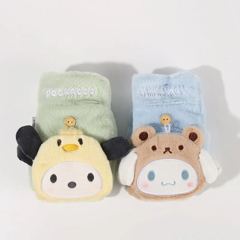 Sanrio Friend Plushie Flip Convertible Mittens