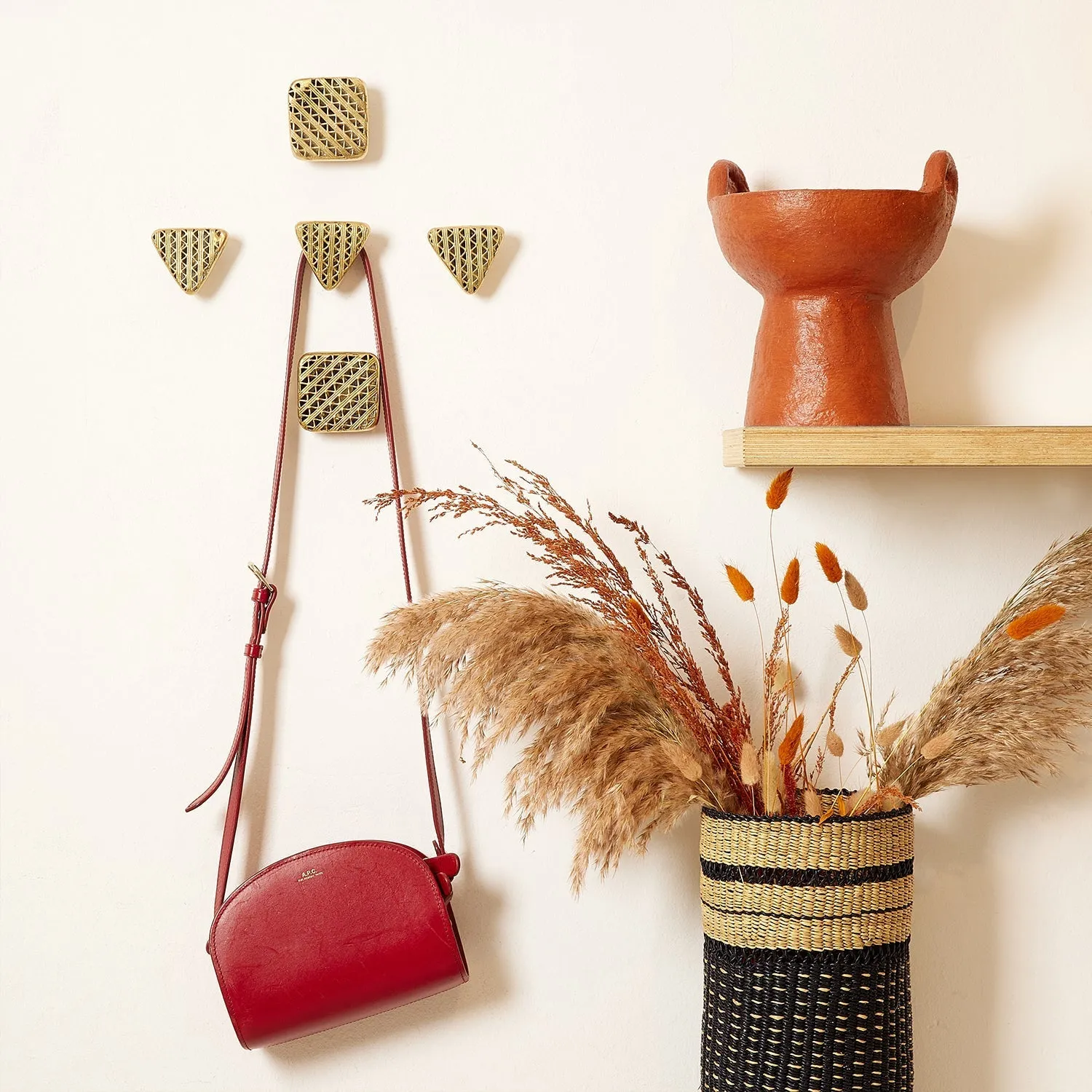 Triangle Brass Wall Hook