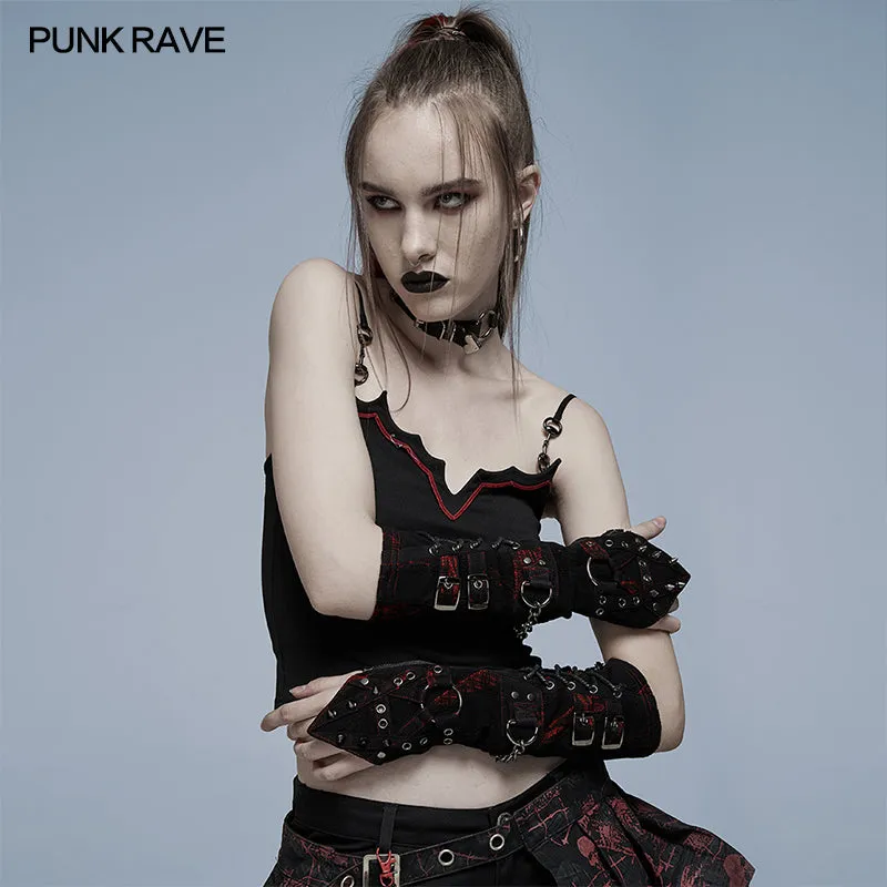 WS-479SSF Punk heavy metal open line gloves